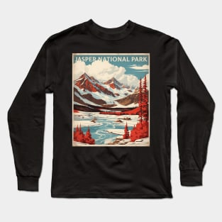 Jasper National Park Canada Vintage Poster Tourism Long Sleeve T-Shirt